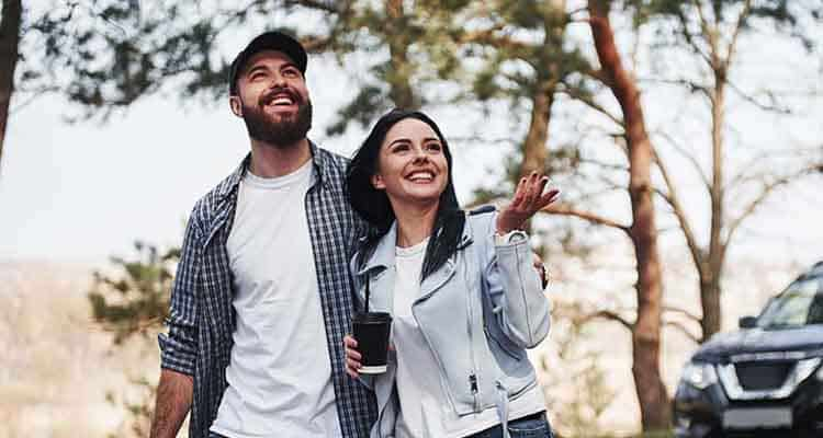 Couple walking